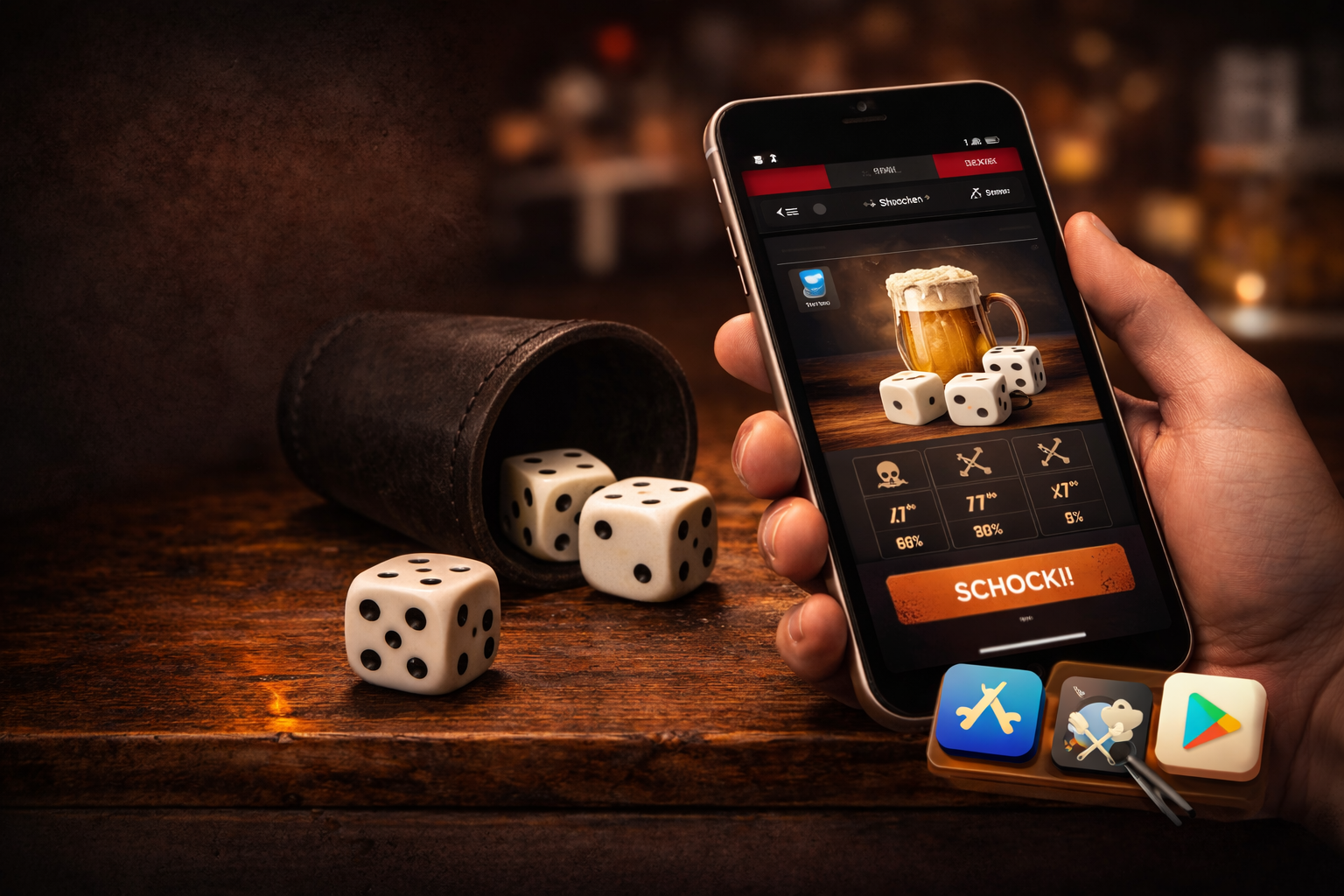 Abstraktes App-Interface als Symbol für die App